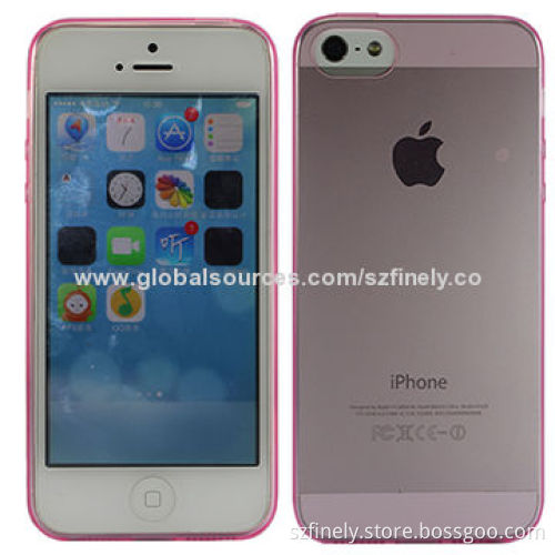 Ultra-thin TPU Cases for iPhone 5/5S, 0.5mm Thickness, Clear and Simple